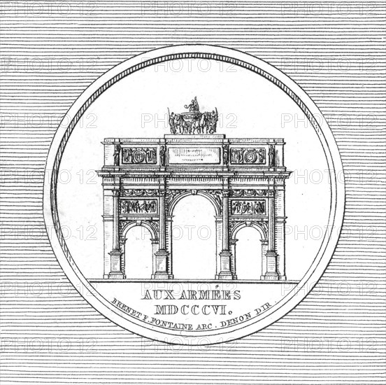 Médaille de la campagne de 1805 : Arc de triomphe du Carrousel