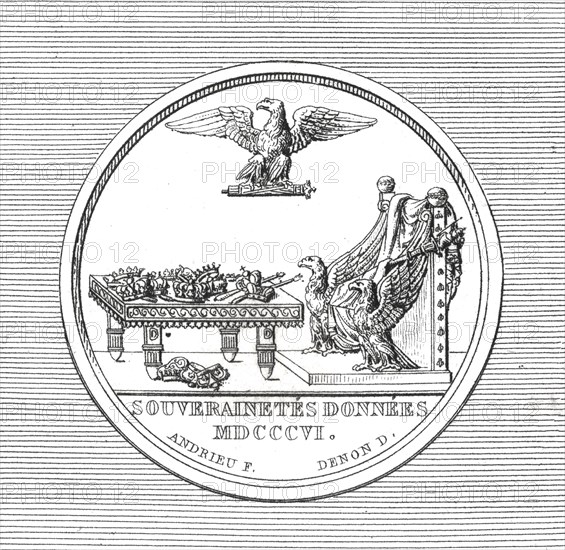 Médaille de la campagne de 1805 : souverainetés données