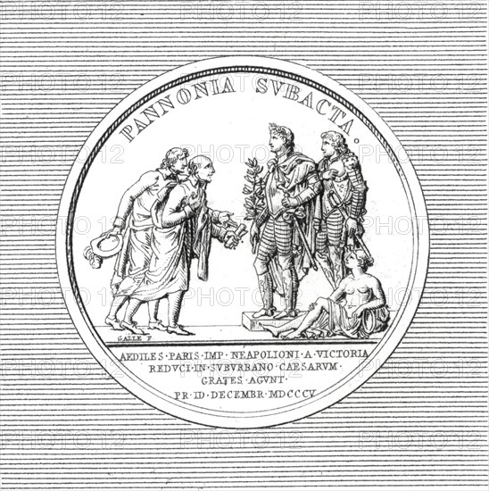 Médaille de la campagne de 1805 : Députation des maires de Paris à Schönbrunn