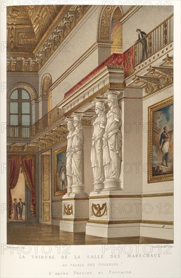 The rostrum in the salle des Maréchaux at the Tuileries Palace