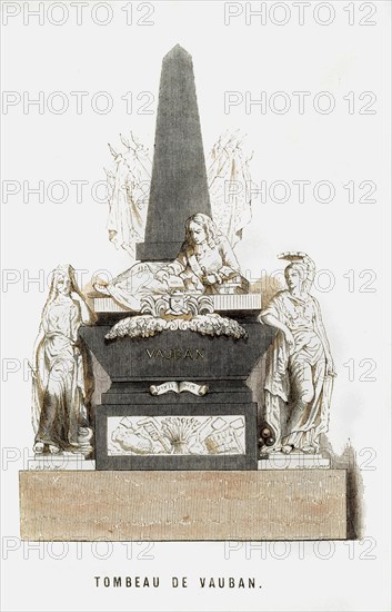 Vauban; his tomb in the church of the Invalides in Paris