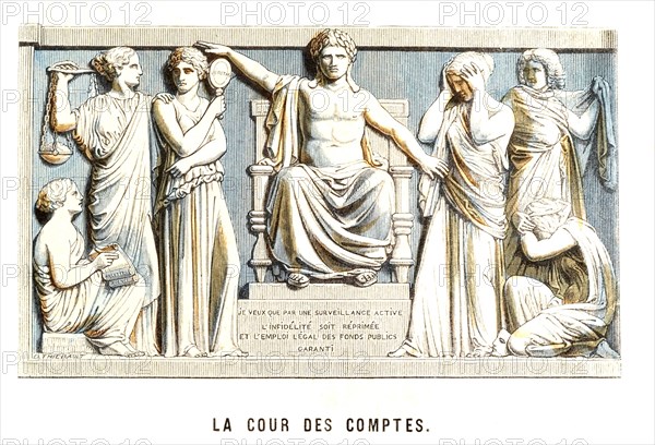 Bas-relief symbolisant la Cour des Comptes