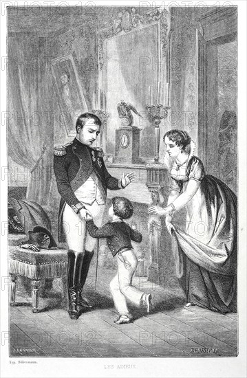 Napoleon I says farewell to his nephew, Prince Louis-Napoléon Bonaparte