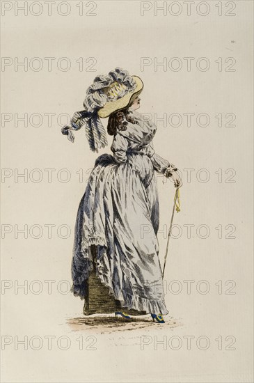 Woman in the fashion of the 18th century