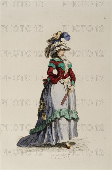 Woman in the fashion of the 18th century