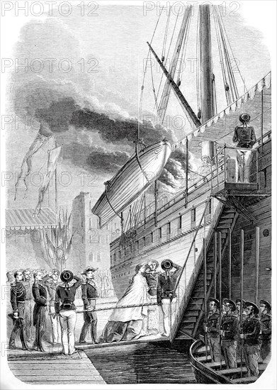 Napoléon III et Eugénie embarquent à Marseille pour La Ciotat