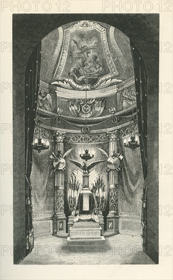 Le cercueil de Napoléon 1er en l'église des Invalides
