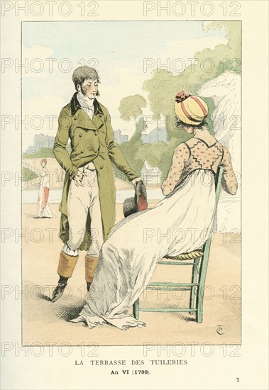 La terrasse des Tuileries, An VI (1798)