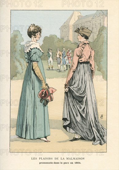 Les plaisirs de la Malmaison, promenade dans le parc en 1804