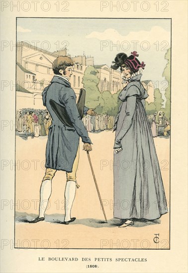 Le boulevard des petits spectacles, 1808