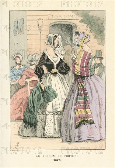 Le perron de Tortoni, 1847