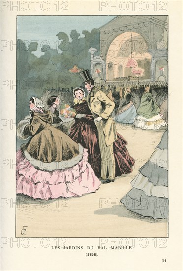 Les jardins du bal Mabille, 1858