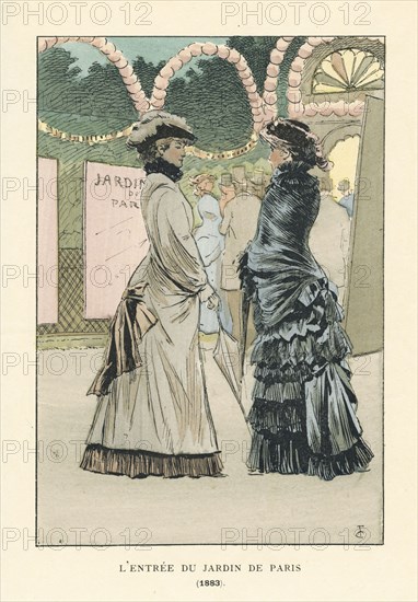 L'entrée du jardin de Paris, 1883