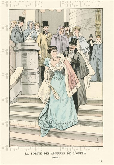 La sortie des abonnés de l'Opéra, 1891