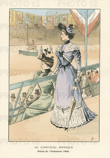 Au concours hippique, palais de l'Industrie, 1892