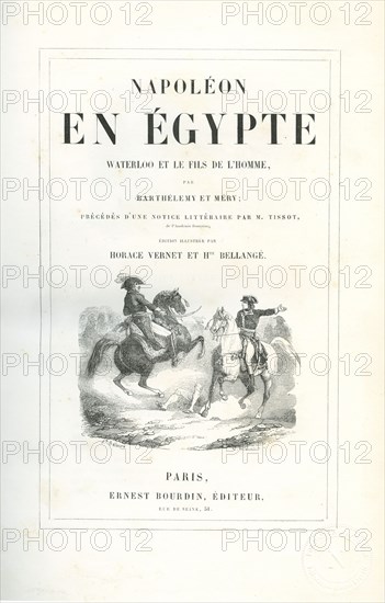 "Napoléon en Egypte, Waterloo, et Le Fils de l'Homme", page de garde