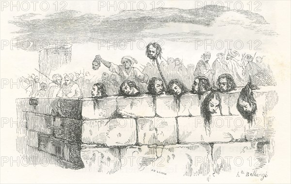 A Ptolémaïs, la population expose les têtes des soldats français morts au combat (1798)
