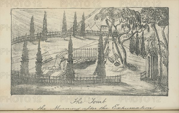 La tombe Napoléon 1er à Sainte-Hélène, le matin après son exhumation