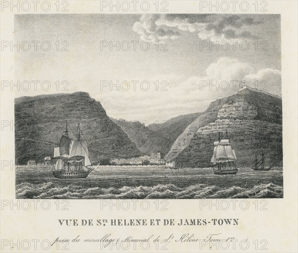 Vue de Ste Hélène et de James-Town (Ile de Sainte-Hélène)