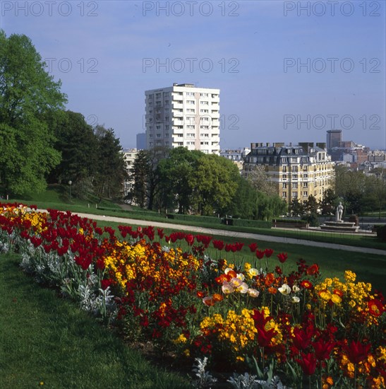 Butte du Chapeau Rouge garden in Paris