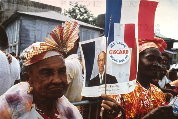 Valéry Giscard d'Estaing, official journey to the West Indies, late 1974