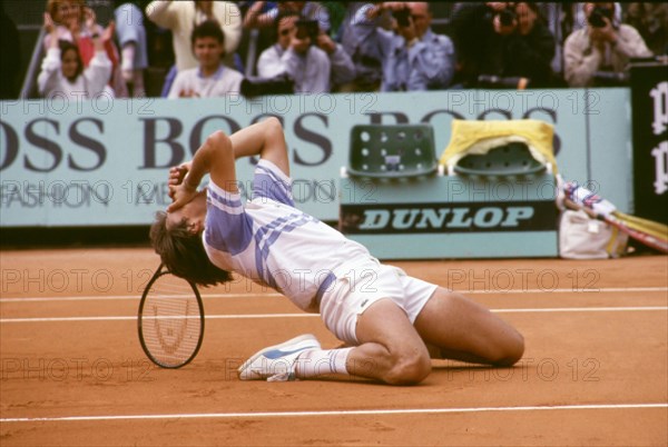 Henri Leconte en demi-finale à Roland Garros, 1988