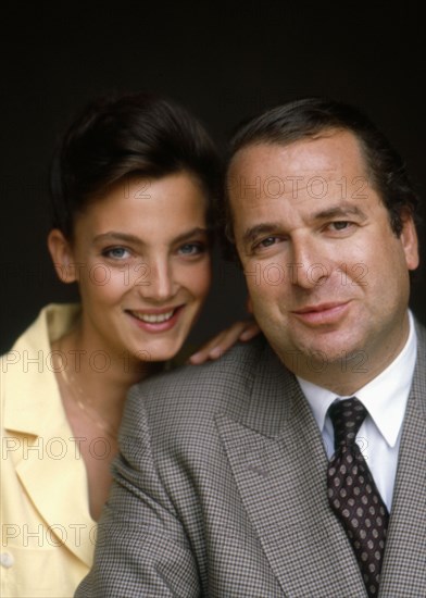 Paul-Loup Sulitzer and his wife Alejandra, 1989