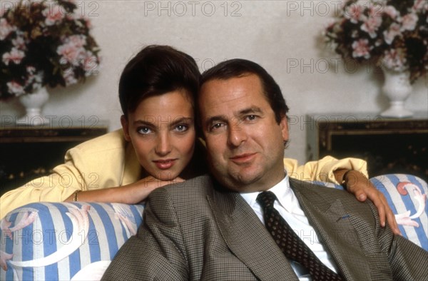 Paul-Loup Sulitzer et sa femme Alejandra, 1989