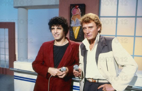 Julien Clerc and Johnny Hallyday, 1983