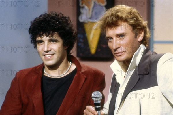 Julien Clerc and Johnny Hallyday, 1983