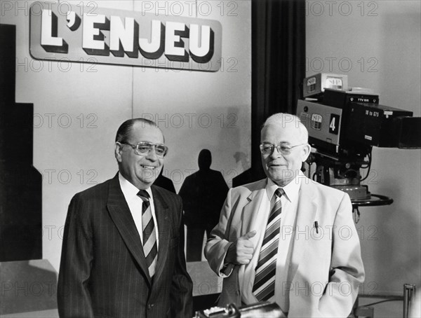 Pierre Bérégovoy et André Bergeron, 1985