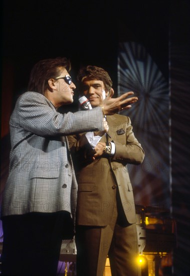 Gilbert Montagné and Bernard Tapie, 1990