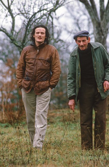 Jean-François Garreaud with his father, c.1983