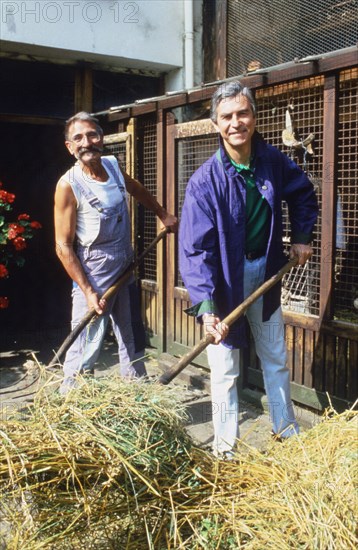 Jean-Claude Narcy et Nicolas le Jardinier, vers 1987