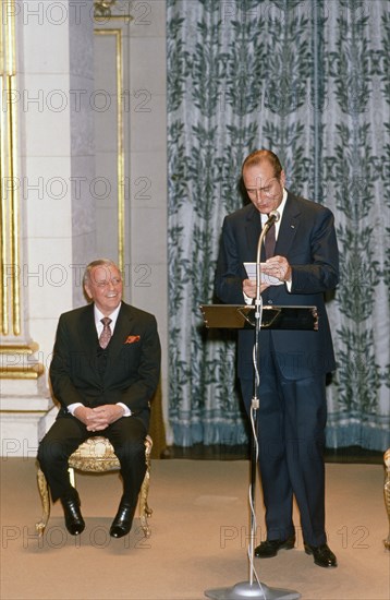 Frank Sinatra and Jacques Chirac, 1989