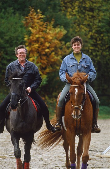 Gilbert Kahn et sa fille, 1990