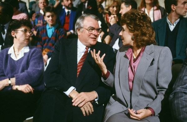 Pierre Mauroy et Edith Cresson, 1986