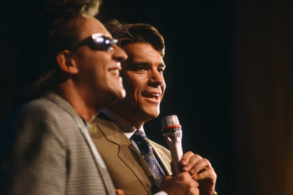 Gilbert Montagné and Bernard Tapie, 1990