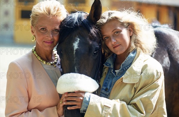 Pierrette Brès et sa fille Isabelle, 1989