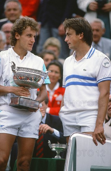 Mats Wilander et Henri Leconte, 1988