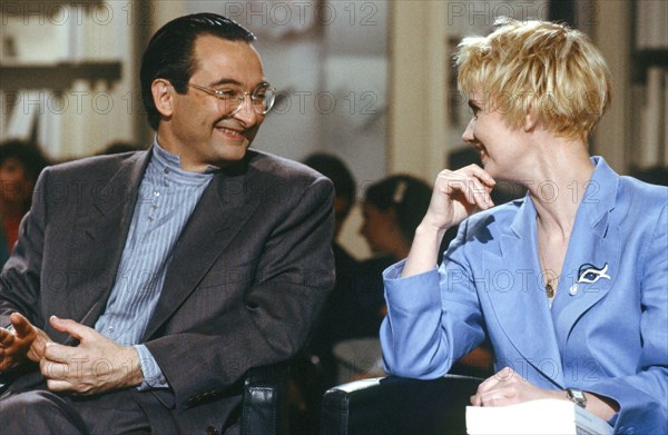 Jacques Attali and Miou-Miou, 1988