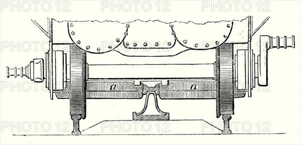 Cross section of the rails of the Mont Cenis railway