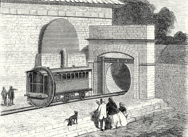 Entrance of the atmospheric London to Sydenham railway established in 1865