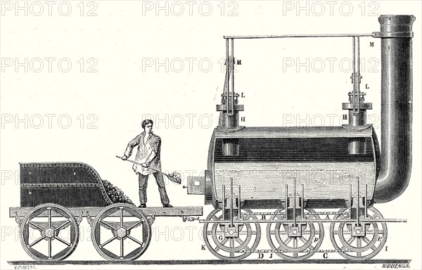 Locomotive à chaine sans fin de Stephenson