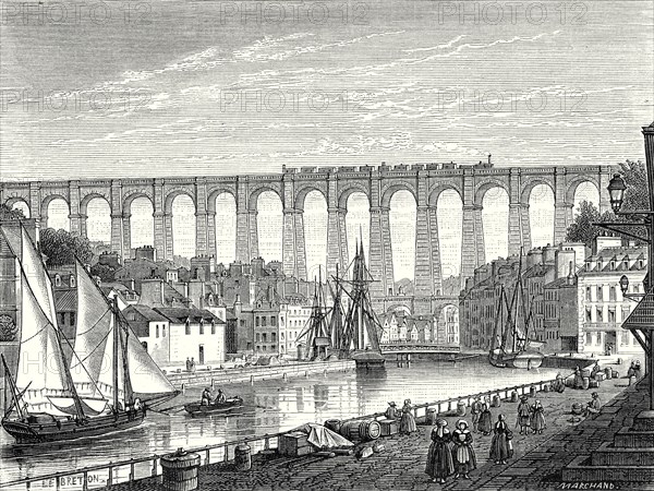 Viaduc de Morlaix, sur le chemin de fer de Paris à Brest