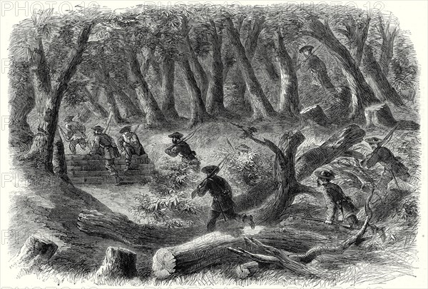 The Civil War In America: Carolinian Pickets Flying Before The Advance Of The Federal Troops On Fairfax, 17 August, 1861