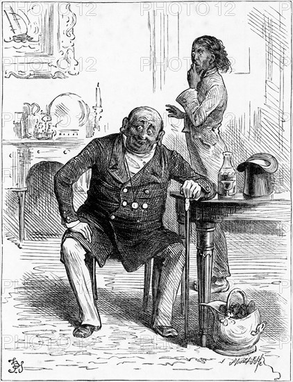 Charles Dickens, Dombey and Son. 1846,1847,1848, AND WHEN HE GOT THERE, SAT DOWN IN A CHAIR, AND FELL INTO A SILENT FIT OF LAUGHTER, WITH  HE WAS SOMETIMES SEIZED, AND WHICH WAS ALWAYS PARTICULARLY AWFUL."