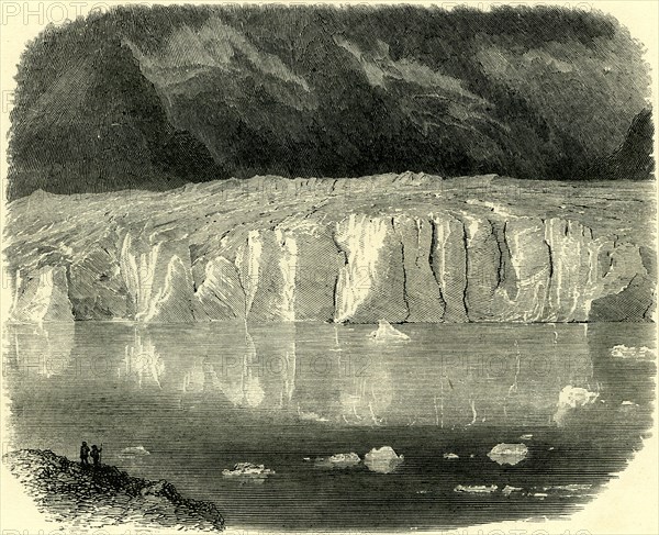 THE MARJELEN LAKE AND ICE-CLIFFS OF THE ALETSCH GLACIER, Switzerland