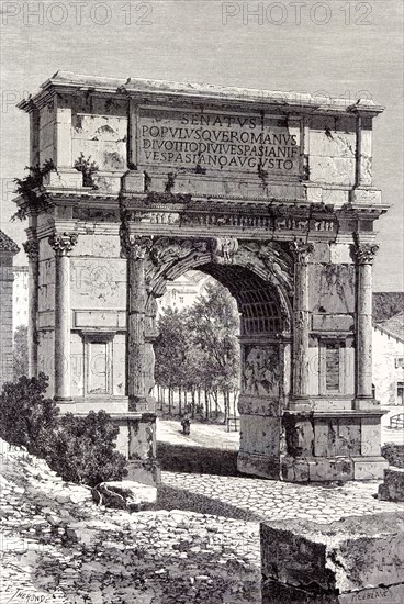 Rome Italy 1875, ARCH OF TITUS