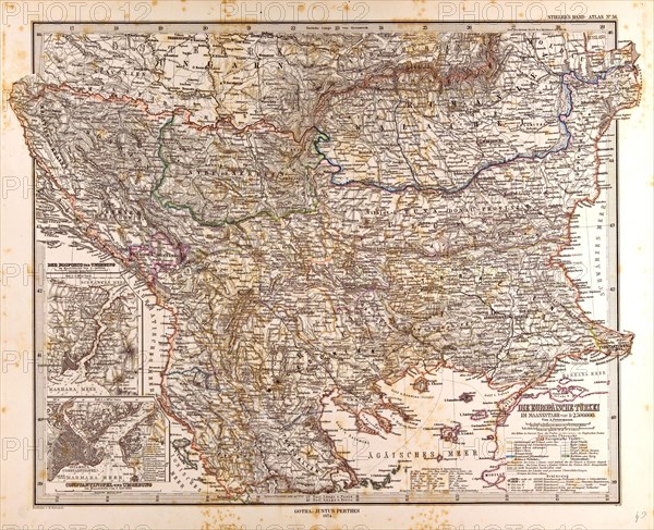 Europe Map 1872 Gotha, Justus Perthes, 1872, Atlas. Perthes, Johan Georg Justus 1749 Ã¢â‚¬â€ú 1816, German publisher, was born in Rudolstadt in 1749. In 1785 he founded at Gotha the business which bears his name, Justus Perthes. In this he was joined in 1814 by his son Wilhelm, 1793 Ã¢â‚¬â€ú 1853. He laid the foundation of the Geographical Branch of the business, for which it is chiefly famous, by publishing the and-Atlas (1817-1823) of Adolf Stieler (1775-1836). Wilhelm Perthes engaged the collaboration of the most eminent German geographers of the time, including Heinrich  Berghaus, Christian Gottlieb Reichard, Karl Spruler and Emil von Sydow. The business passed to his son Bernard Wilhelm Perthes (1821-1857). In 1863 the firm first issued the Almanach de Gotha, a statistical, Historical and genealogical Annual (in French) of the various countries of the world.